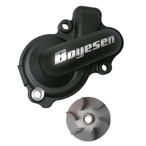 Boyesen SUPERCOOLER Wasserpumpendeckel und Impellerkits KTM 450 500 SX-F 16-, EXC 17-, Husqvarna FC 16-, FE 17- Schwarz