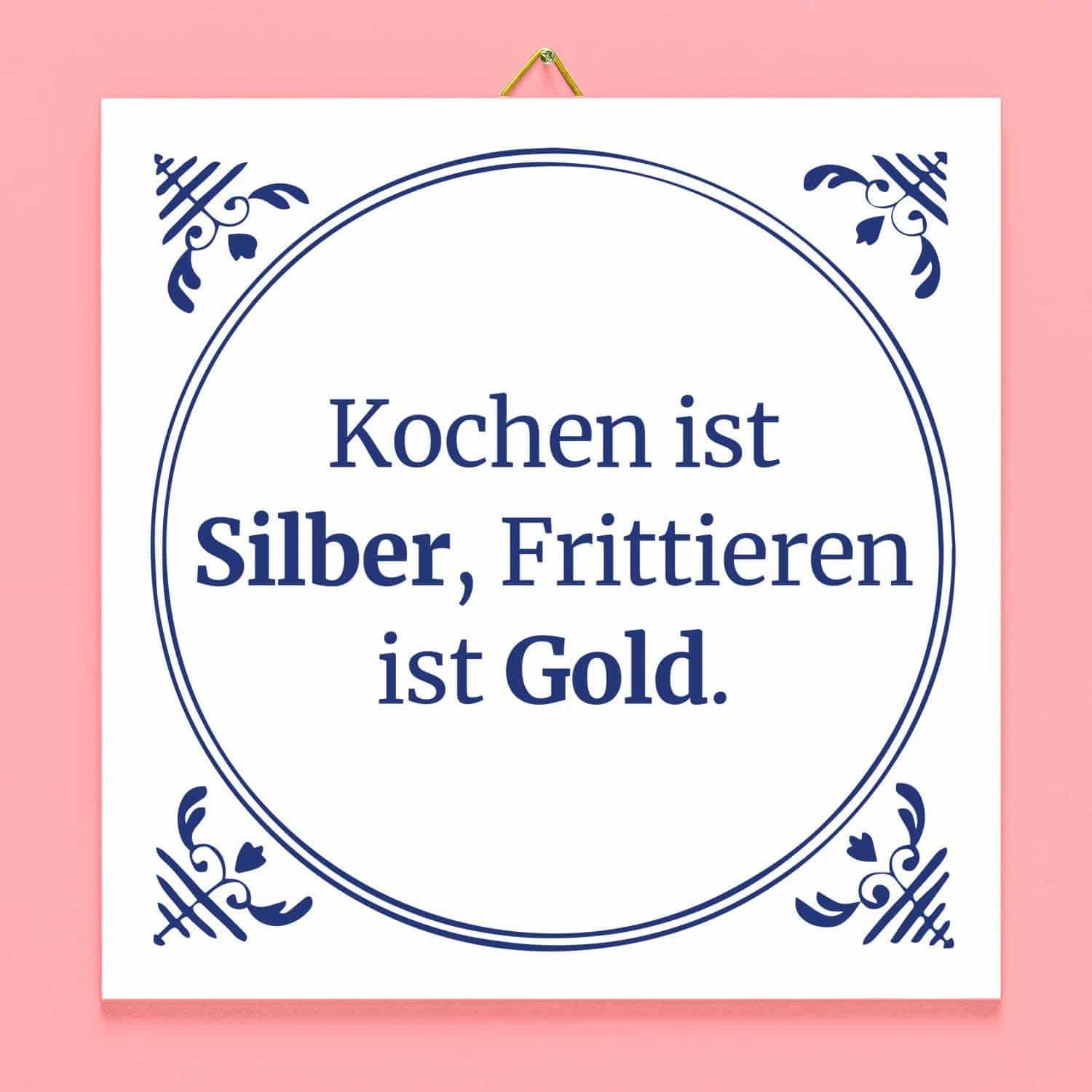 Kachel Kochen ist Silber