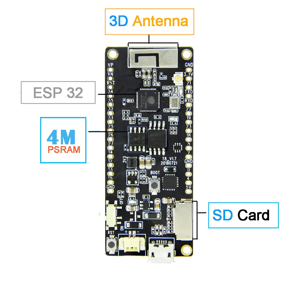 ESP32 TTGO T8 mit SD-Card und Akkuanschluss – Bild 5