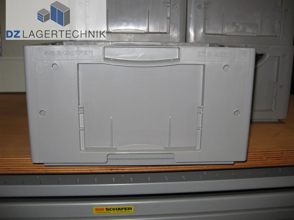 Lagerkasten LTB 4220 VS01 in grau von SSI Schäfer 400x300x220 – Bild 2